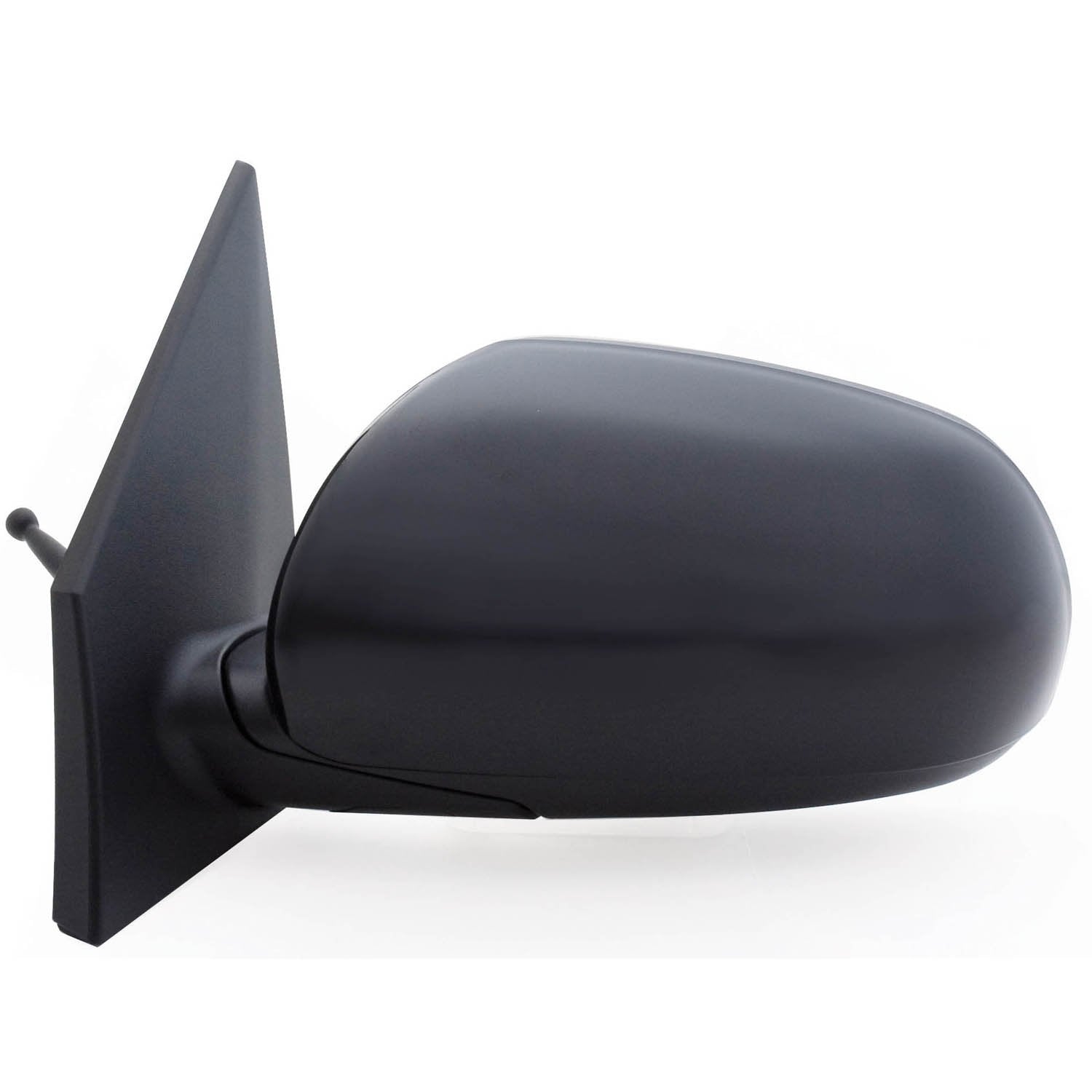 Driver Side Fit Mirror for Kia Rio 5 Wagon, Rio Sedan, Black, PTM Cover, Foldaway, Manual Remote