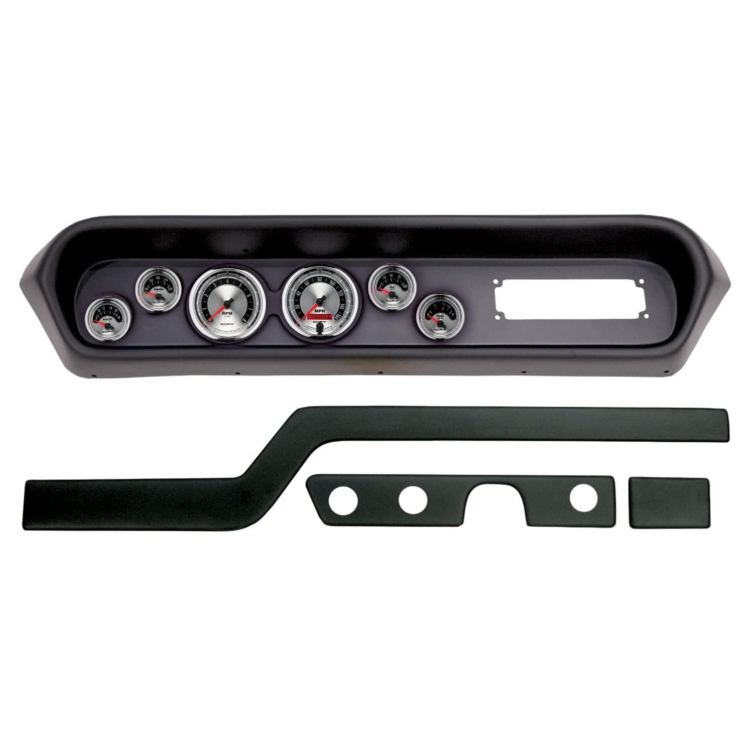 AutoMeter Dash Kit Direct Fit, (3 3/8" X2, 2 1/16" X4), Pontiac GTO/Lemans 64-65, American Muscle (2108-01)
