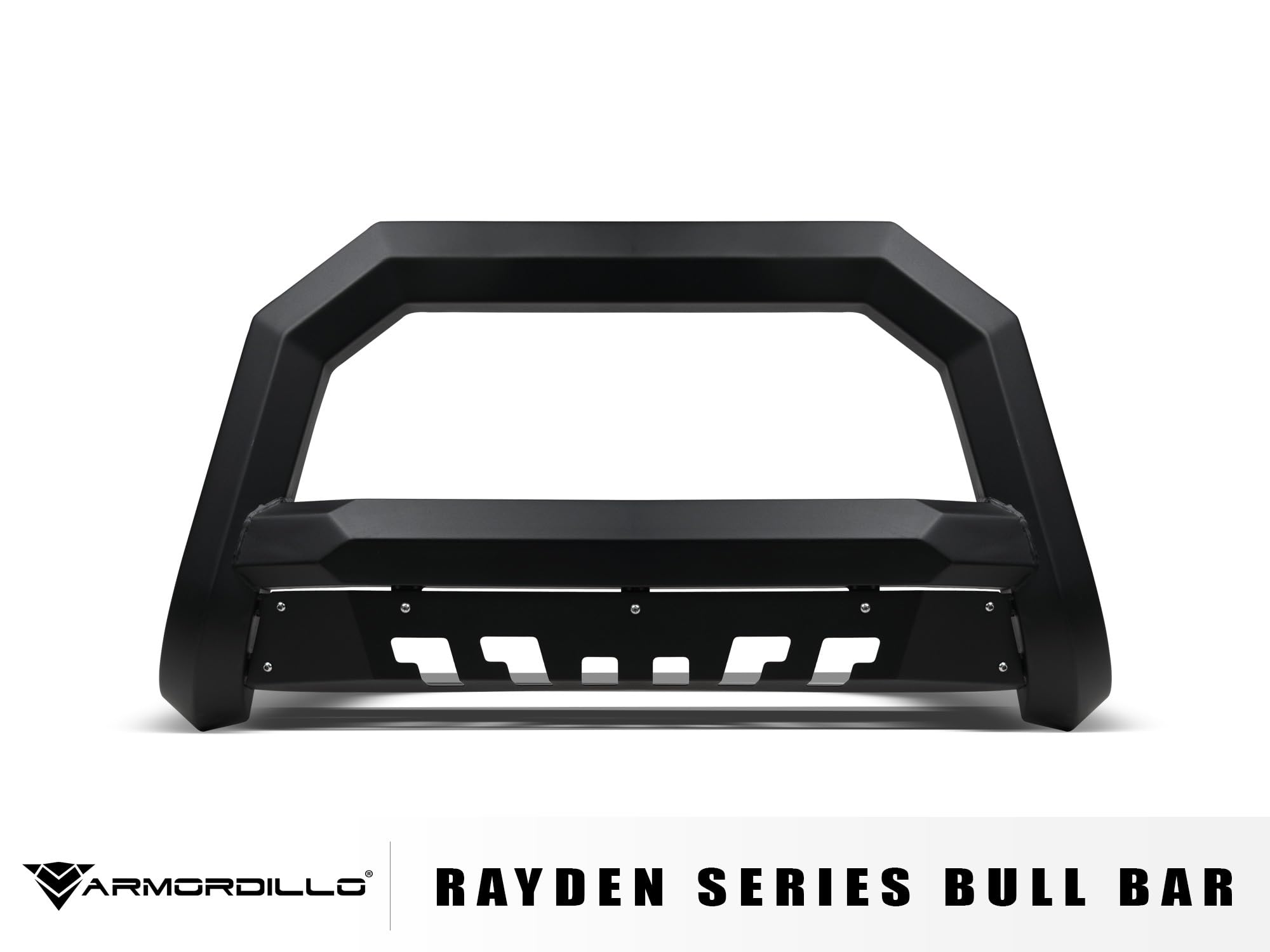 Rayden Series Armordillo Bull Bar Compatible with 2021-2024 Ford Bronco|8722527|Matte Black|Front Bumper Guard|Bull Guard