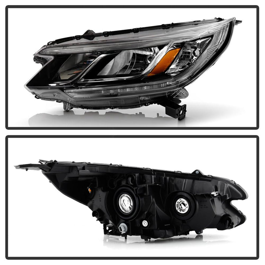 Honda CRV 2015-2016 Spyder (OE) Halogen with DRL LED Models Only - OEM Style Headlights - Low Beam-H11(Not Included) ; High Beam-9005(Not Included) ; Signal-7444NA(Not Included) - Left