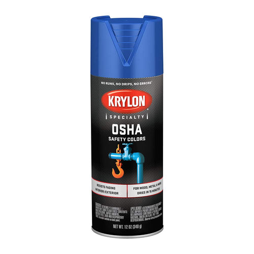 Krylon OSHA Color Paint Safety Blue, 12 Ounce Aerosol 2416