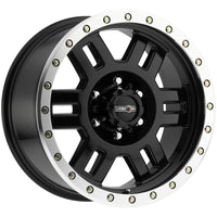 Black VISION OFF-ROAD MANX Wheel with Gloss MACHINED FACE (0 x 9. inches /8 x 180 mm, 12 mm Offset)