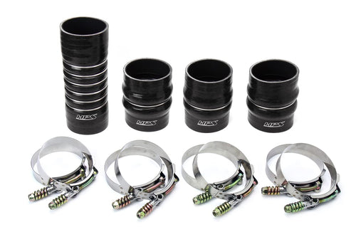HPS Performance Black Ultra High Temp Silicone Reinforced Intercooler Hose Boots Kit Compatible for 2003-2007 Dodge Ram Pickup 5.9L Cummins Diesel, 57-1568-BLK