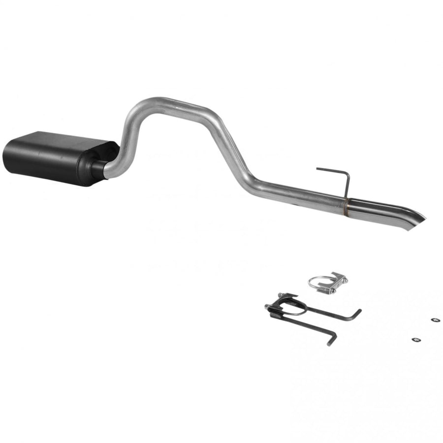 Flowmaster Force II 17272 Cat-Back Exhaust Kit 2.25 Inch Aluminized Steel 2.5 Inch Brushed 304 Stainless Steel Tip Compatible with 1991-1995 Jeep Wrangler 4.0L HO 4-wheel drive only