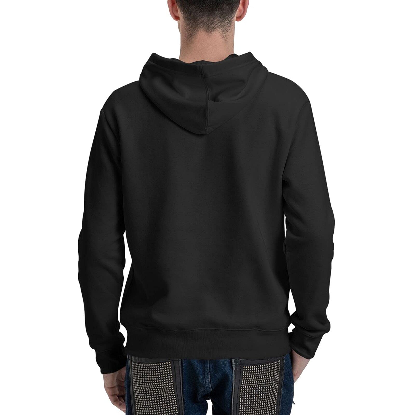 Sushi Panda Banzie Personalized 3D Printing Cartoon Hoodie Fleece Round Tie Pocket Pullover Sweater Fall Winter Pullover Thickening, Black, Small