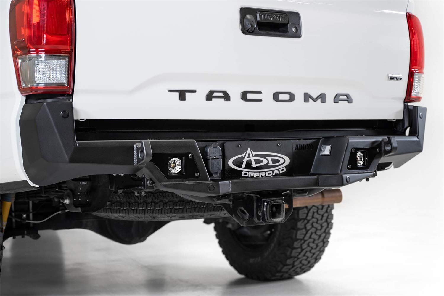 Addictive Desert Designs Rear Replacement Bumper Addictive Desert R681241280103 fits Toyota Tacoma, Black