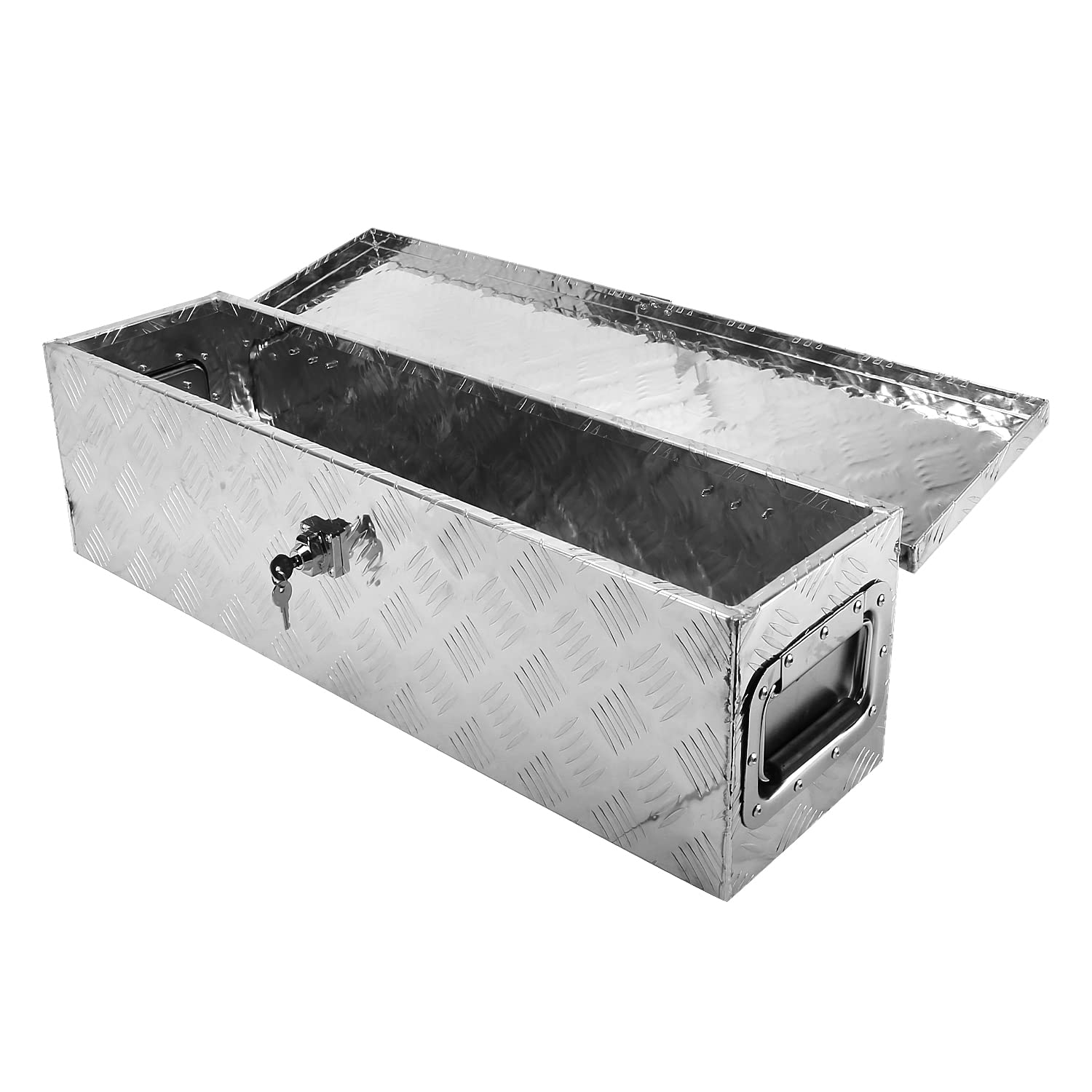 Heavy Duty Spec-D Tuning 31" Aluminum Tool Box Truck Pickup Trailer Underbody Storage + Handles