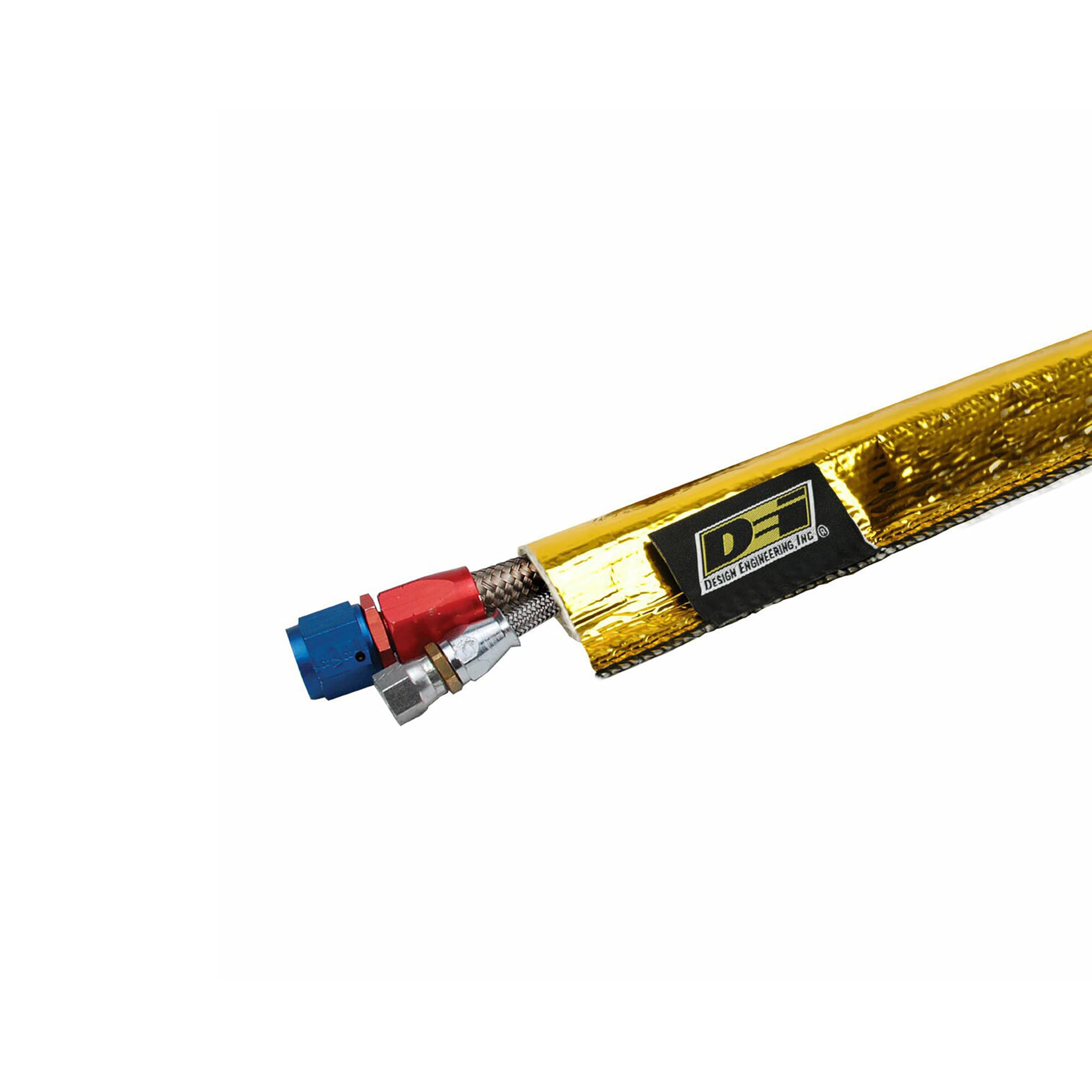Heat Sheath Design Engineering 010918 Gold 2-1/4" I.D. x 36" Line Sleeving Hi-Temp Protection up to 800°F