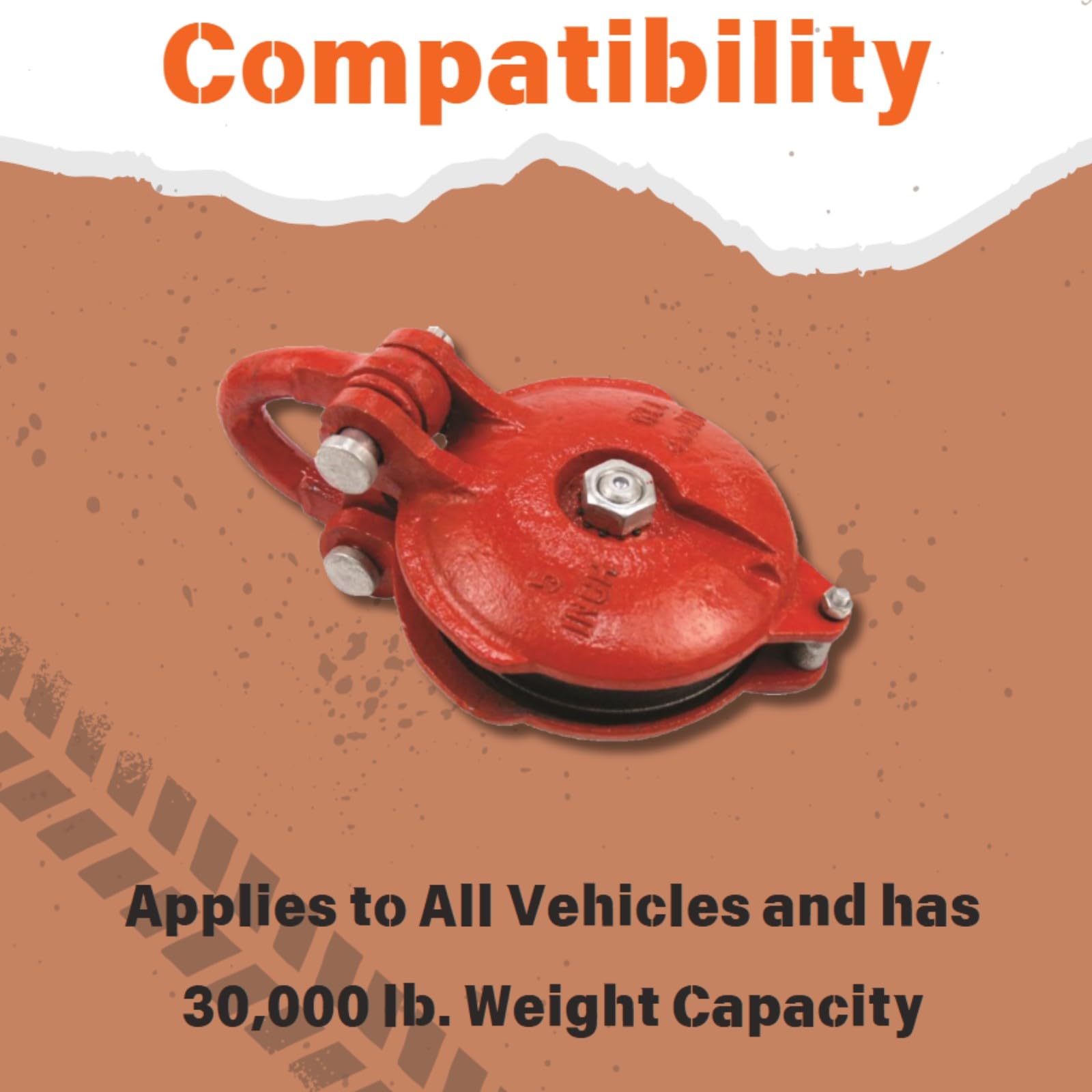 Industrial Snatch Block Mile Marker 60-50185 - 30000 lb. Weight Capacity - Engineered for Durability & Longevity - Enhanced Efficiency in Heavy Lifting Tasks - Reliable Performance