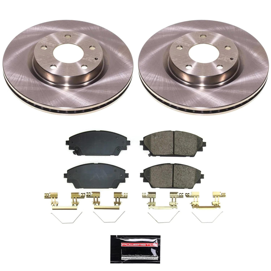 POWERSTOP Autospecialty Front Stock Replacement Brake Pads and Rotors Brake Kit For Mazda CX-30 2020-2022 [Vehicle Specific]