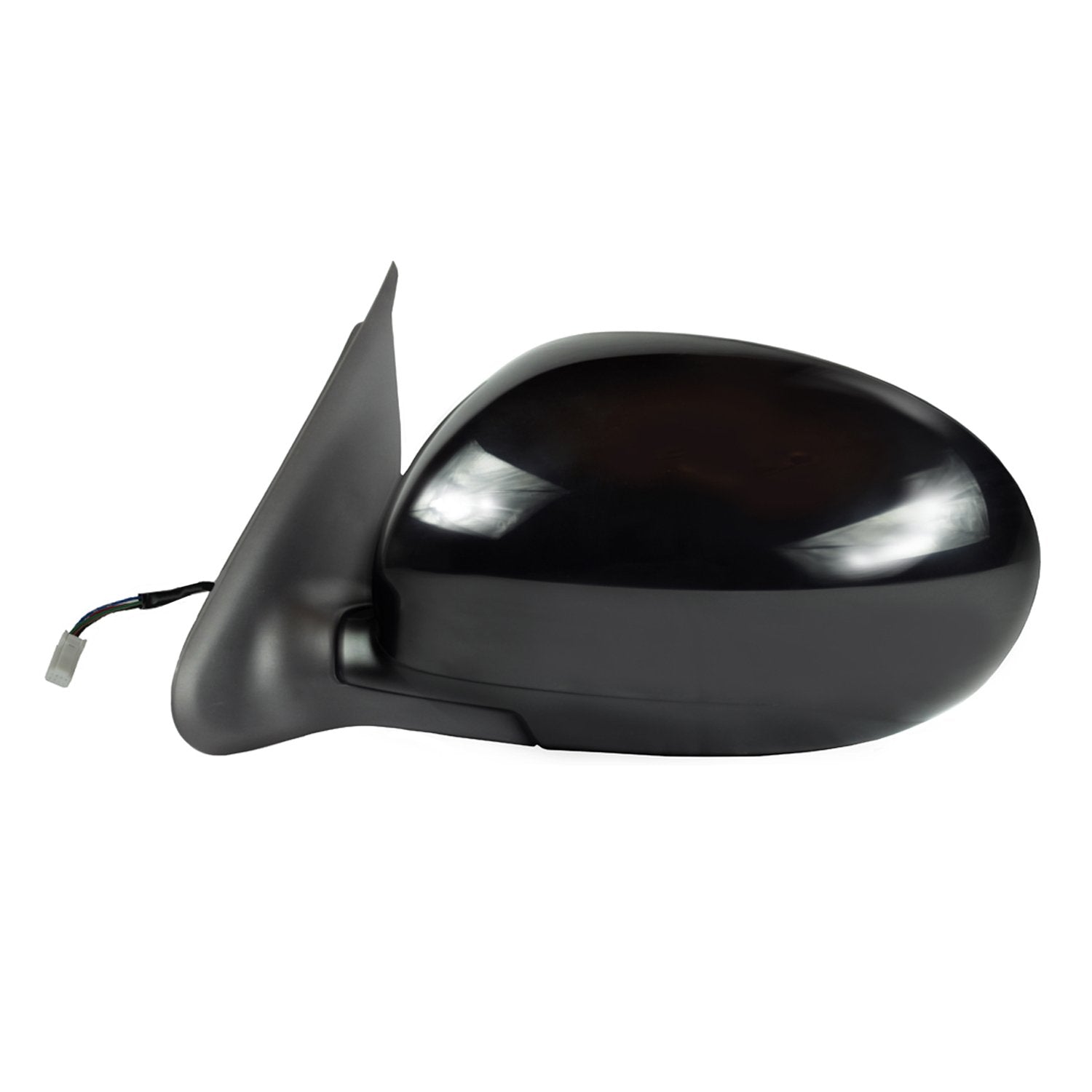 Mirror Driver Side for Nissan Juke, Textured Black w/PTM Cover, Foldaway, Heated Power