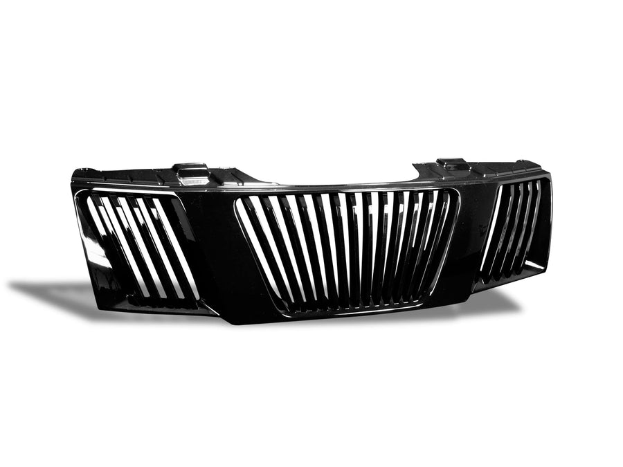 Vertical Front Hood Grille Armordillo USA 7149946 - Gloss Black Fits 2005-2008 Nissan Pathfinder