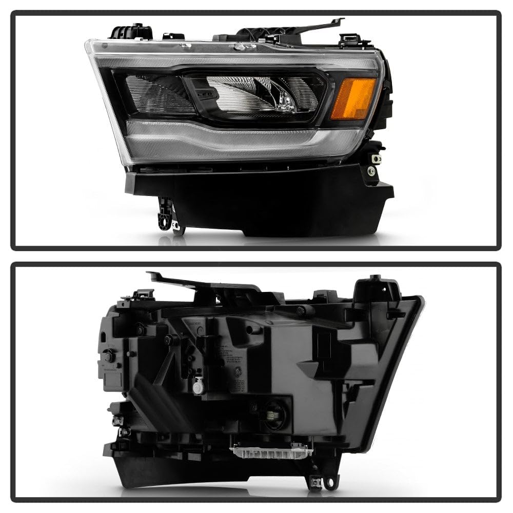 Dodge Ram 1500 Spyder (POE) 19-22 Black Bezel Full LED w/DRL Headlight - OE Left CH2502332