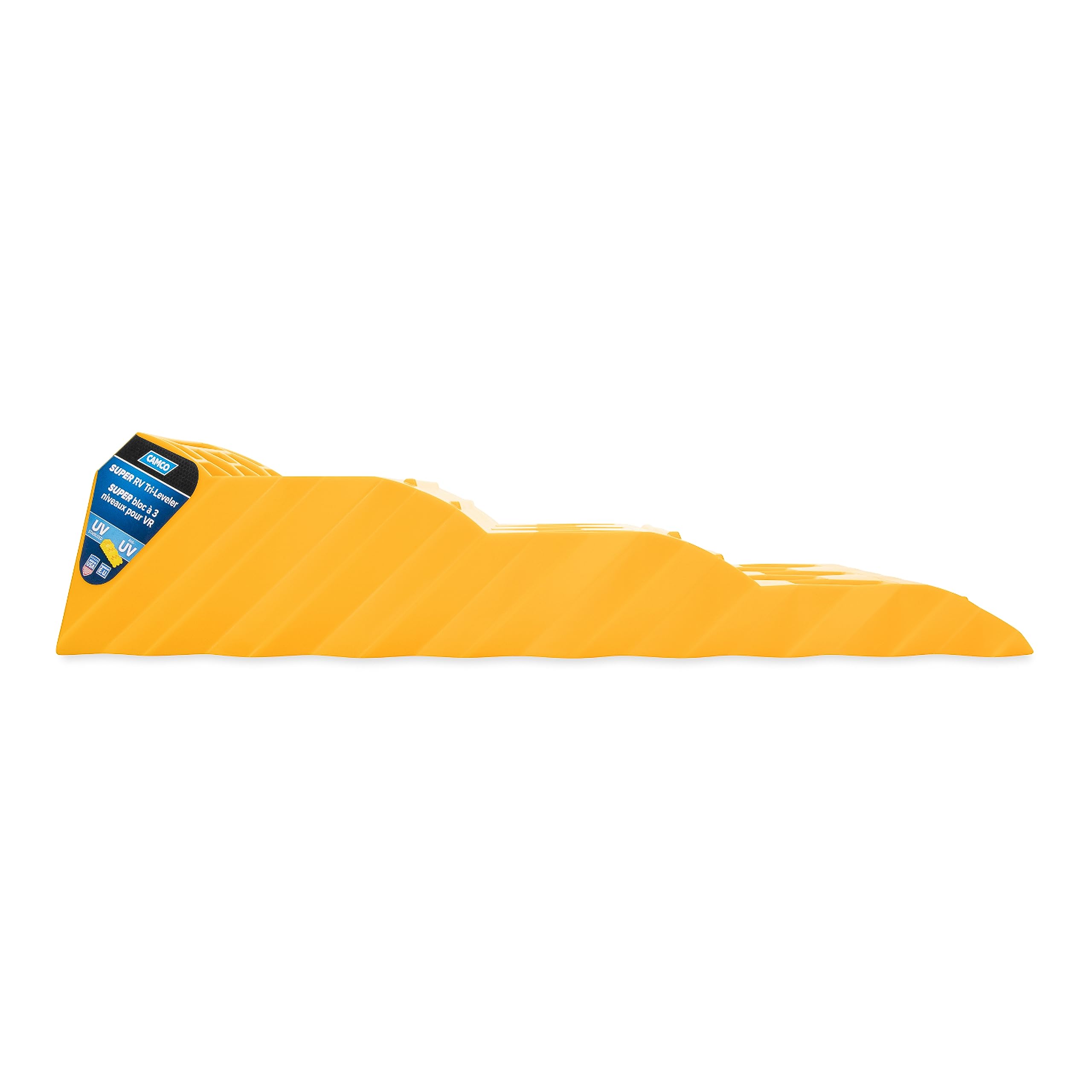 Camco Super Tri-Leveler RV | Leveling Heights: 2-inches, 3-1/2-inches, and 5-inches | 10,000lbs. Load Capacity (44576), Yellow