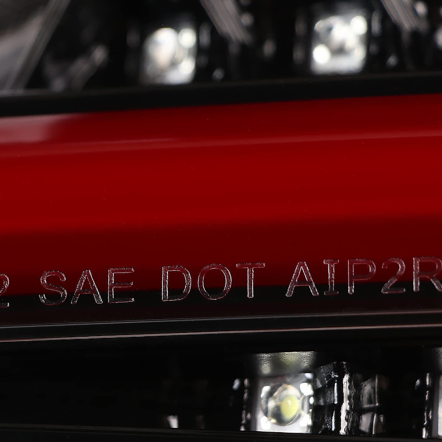 Jet Black LED Tail Lights SPEC-D TUNING w/Red Sequential LED Tube Compatible with 2015-2021 Subaru WRX/WRX STI Left + Right Pair Assembly