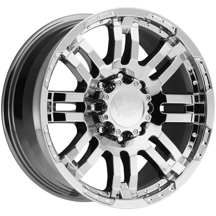 20 Vision Warrior Chrome Wheel / Rim 8x6.5 with a 18mm Offset and a 126 Hub Bore. Partnumber 375-2981C18