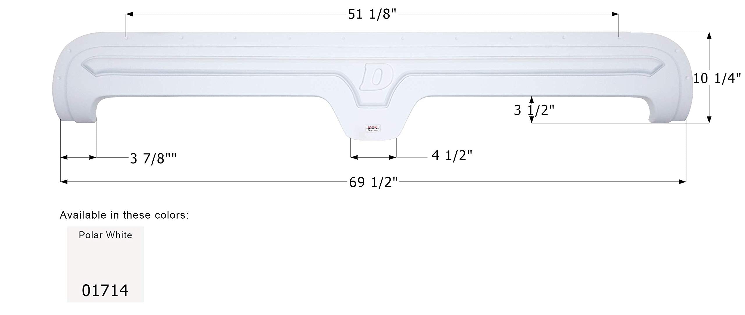 Fender Skirt ICON, Tandem, Dutchmen, FS1714, Polar White