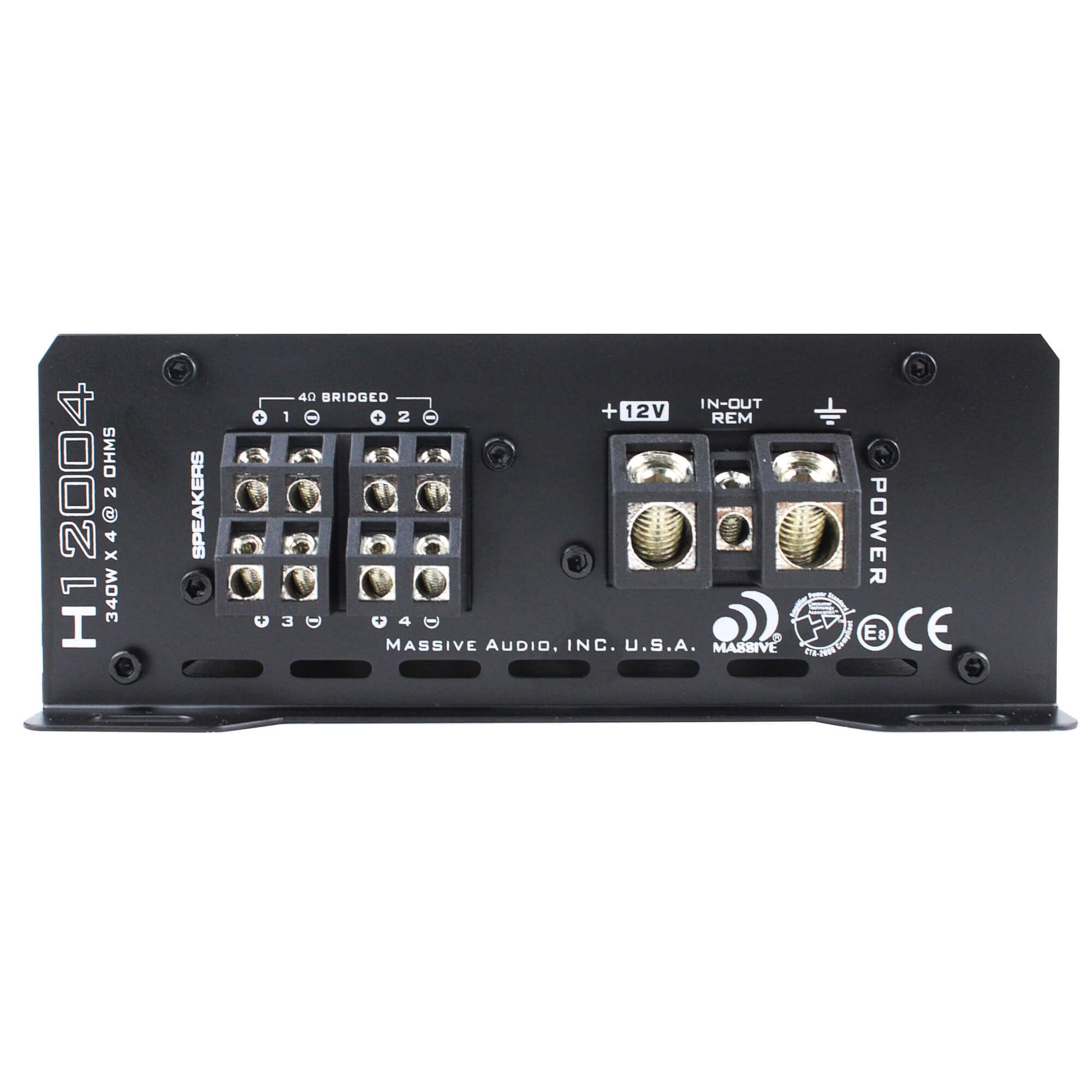 200 Watts RMS x 4 @ 4 Ohm Massive Audio Hippo Series High Performance Amplifier