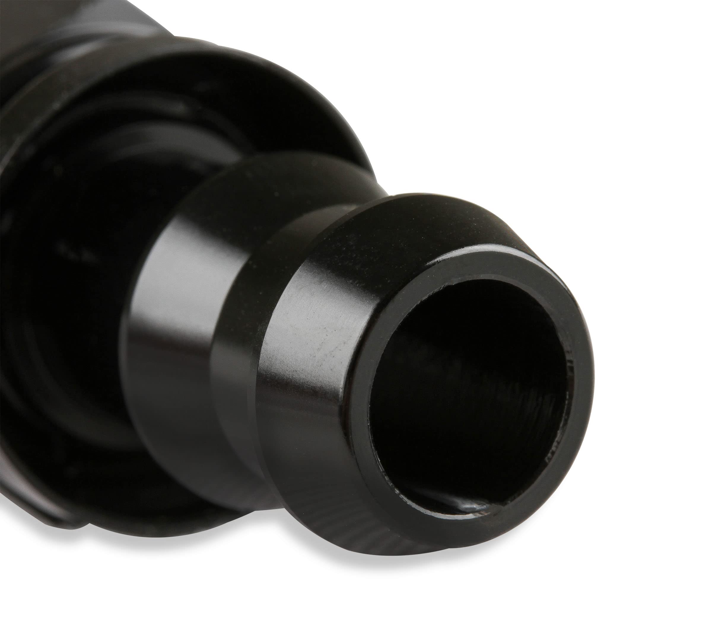 Black Mr. Gasket 200106-BL -6 AN Straight Push-On Hose Ends