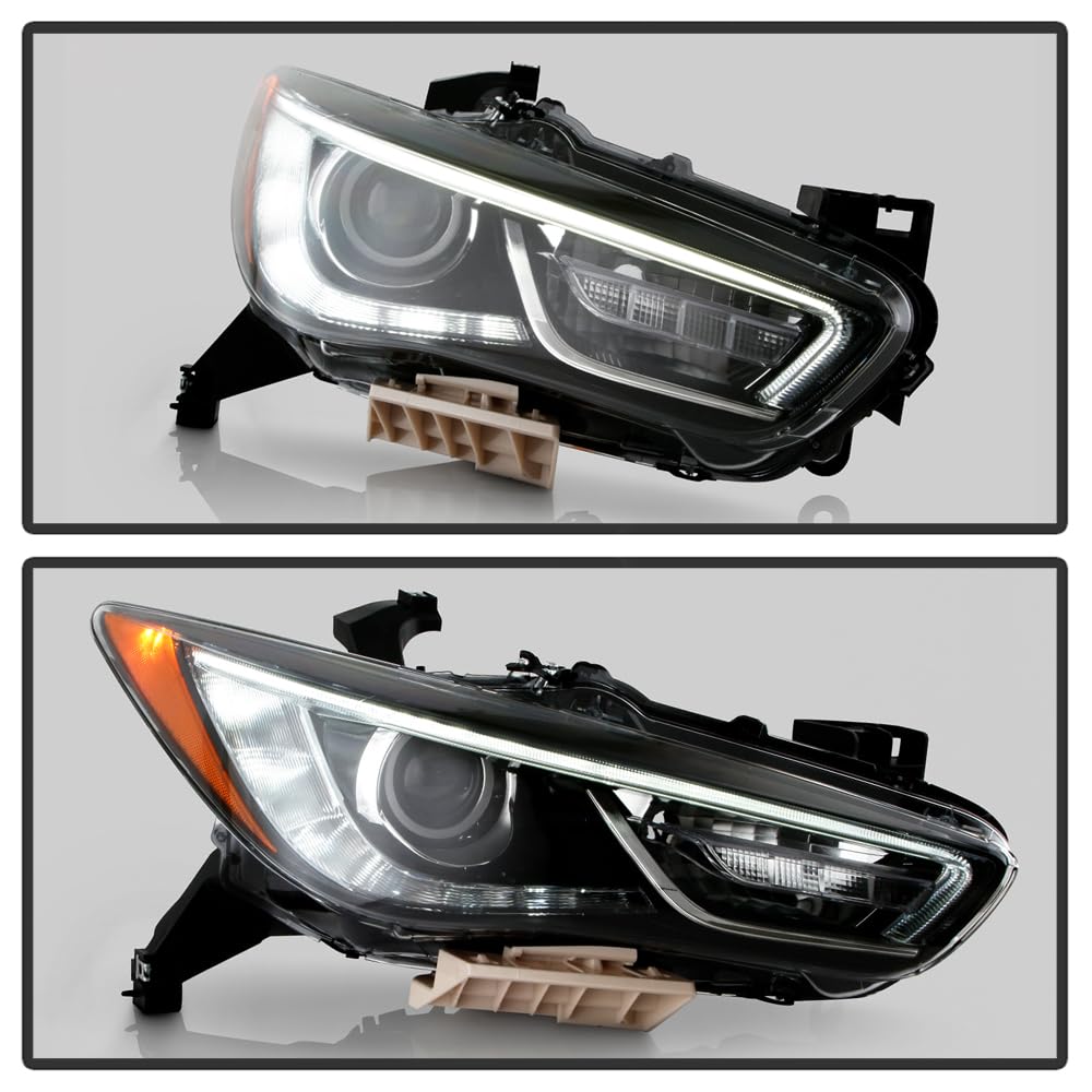Infiniti QX60 Spyder (OE) Xenon HID D2S (w/o Autolevel) LED DRL Projector Headlight - Low Beam-D2S(Not Included) ; High Beam-D2S(Not Included) ; Signal-7443NA(Included) - OE Right