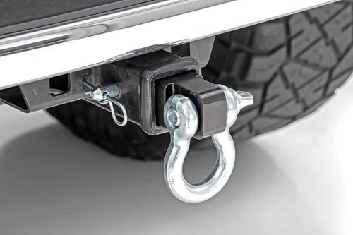 2" Receiver D-Ring Shackle Kit Rough Country | Hitch Pin Included - RS157A,Black