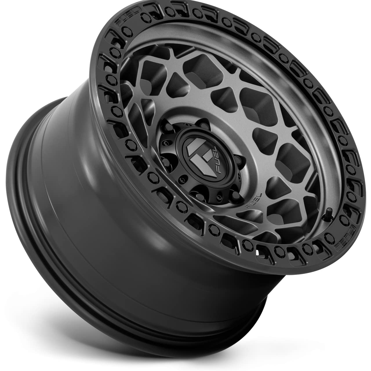D784 UNIT FUEL OFF-ROAD 17X9, 6X5.5, 5.04, 1mm GUNMETAL WITH MATTE BLACK RING - D78417908450