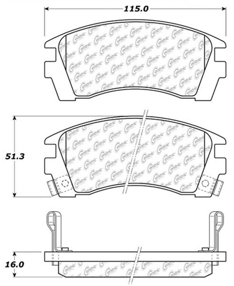 Centric PosiQuiet 104.05090 Semi Met Pads - NIS 0LQM3