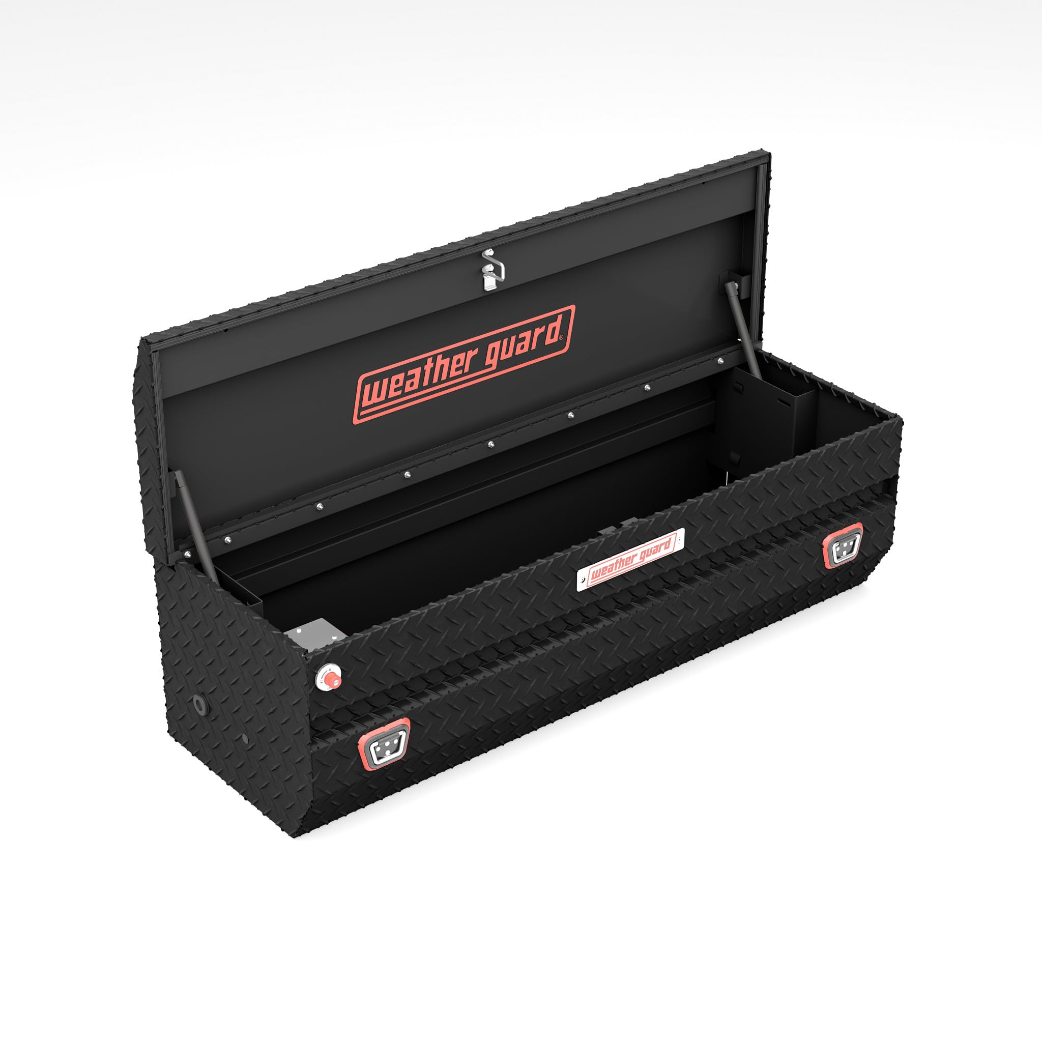 Aluminum All-Purpose Truck Tool Chest WEATHER GUARD 634-52-04, Fits Full Size Trucks, 10.0 cu ft Storage Capacity (Matte Black)