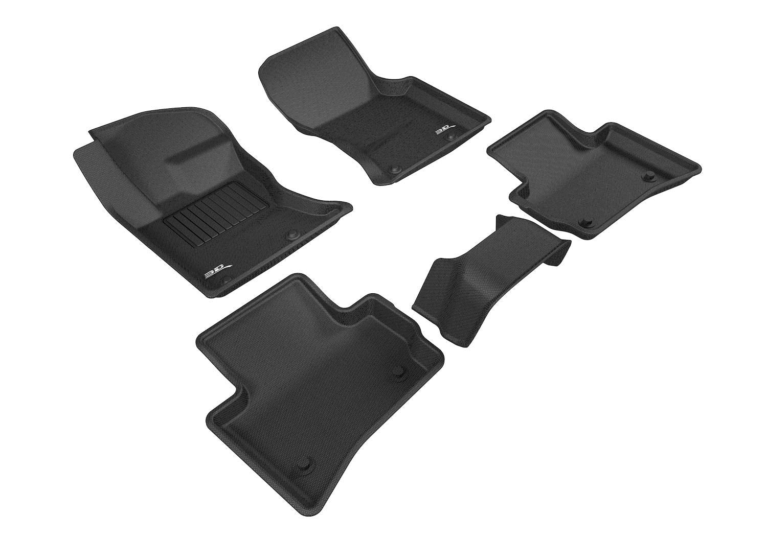 Kagu 3D MAXpider Custom Fit Floor Mat (Black) Compatible with Jaguar F-Pace 2017-2026 - Full Set