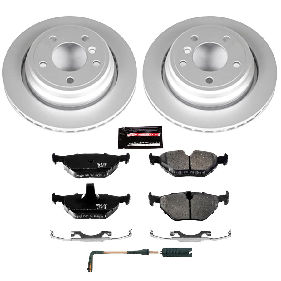 Power Stop Z23 Evolution Geomet® Coated Brake Kit and 1 Rear Sensor Wire Rear