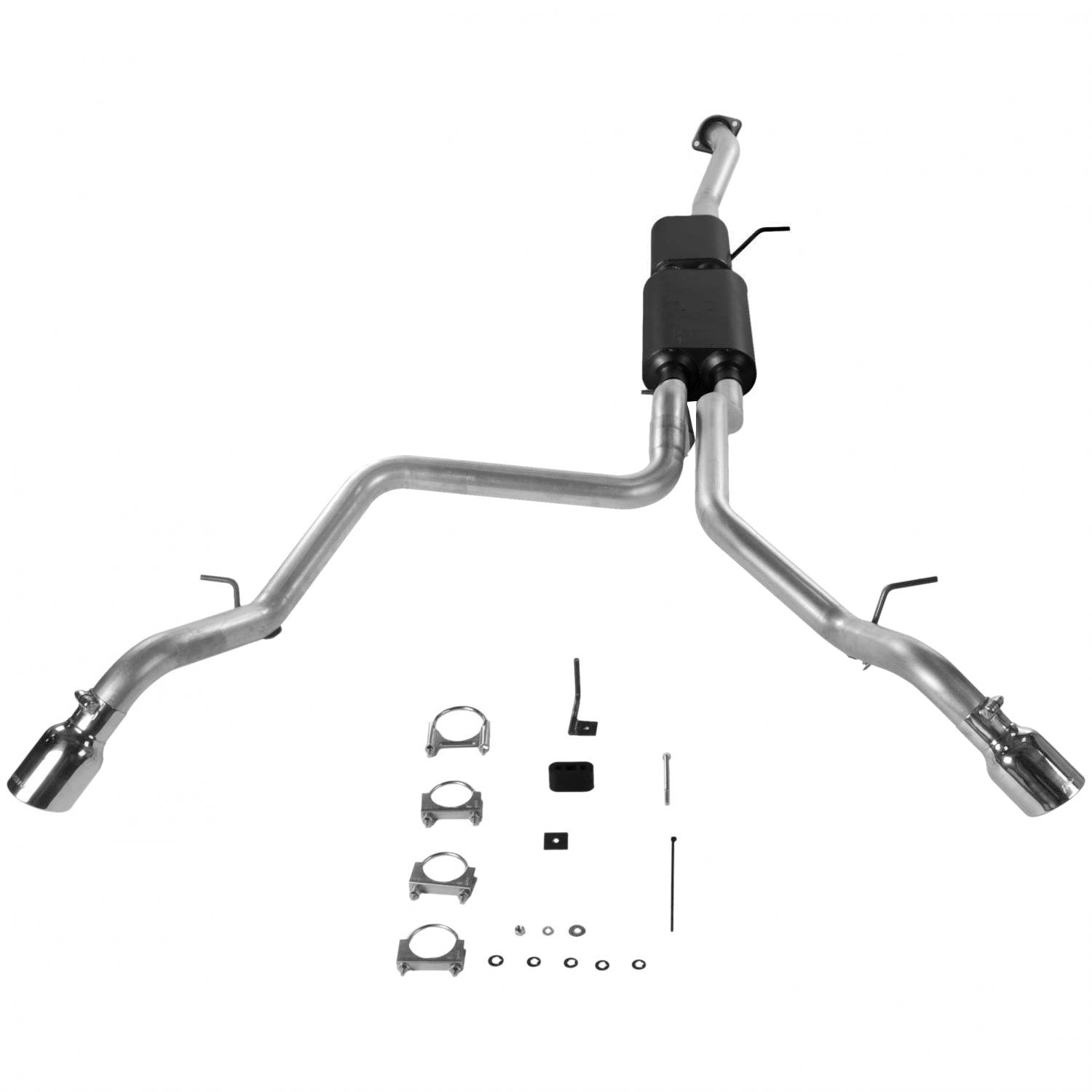 Flowmaster American Thunder 817342 Cat-Back Exhaust Kit 3 Inch Stainless Steel 2.5 Inch Tailpipes 3 Inch Polished Tips Compatible with 2001-2006 Chevy Suburban Avalanche GMC Yukon XL 1500 5.3L