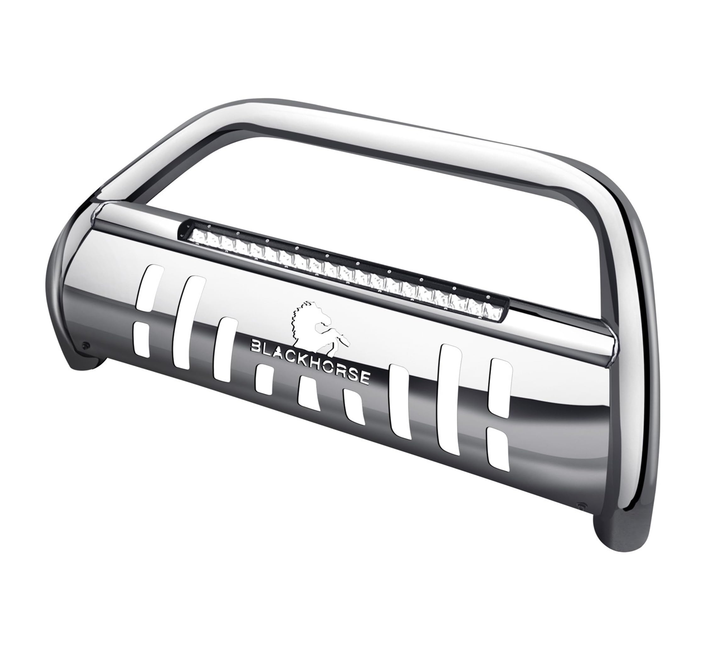Bull Bar Black Horse Beacon Skid Plate Stainless Steel Compatible With 2014-2020 Lexus GX460-BE-B7308S