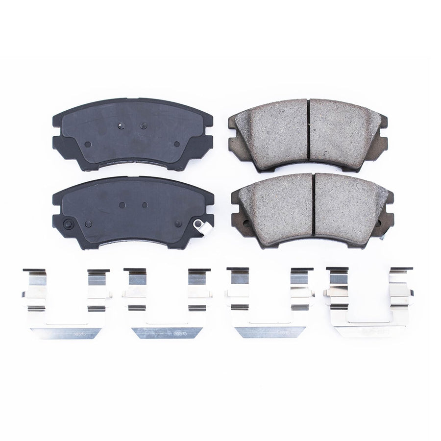 Power Stop Front Brake Kit For Chevrolet Camaro 2010-15 |Saab 9-5 2010-11 |Caprice 2011-17 - Ceramic Brake Pads With Installation Hardware, 17-1404