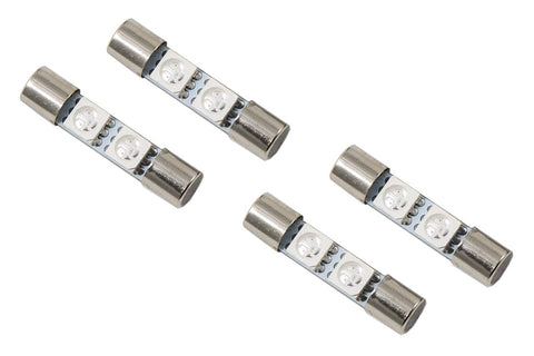 Set of 4 28mm SMF2 LED Bulb Red Diode Dynamics