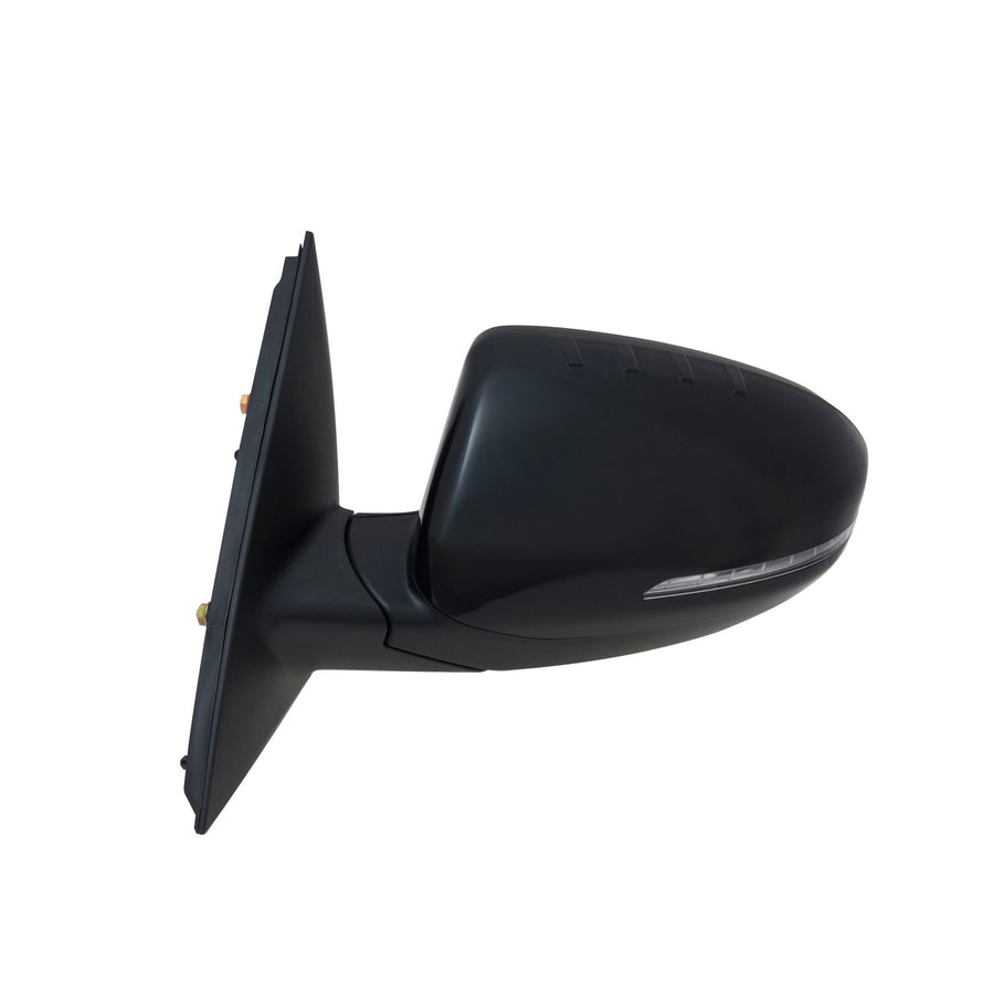 Mirror Driver Side for Kia Optima, US built, textured black w/PTM cover, w/turn signal, power folding, Heated Power