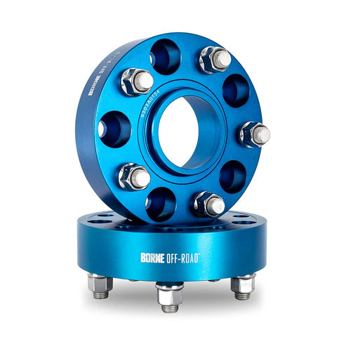 Borne Mishimoto Off-Road Wheel Spacers, 5X127, 1.75 Inch Thick, Compatible with Jeep Wrangler/Gladiator/Grand Cherokee, Blue