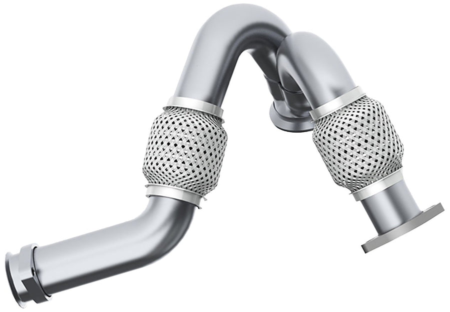 Turbo Up Pipe MBRP FAL2313, Dual (Aluminized Steel)