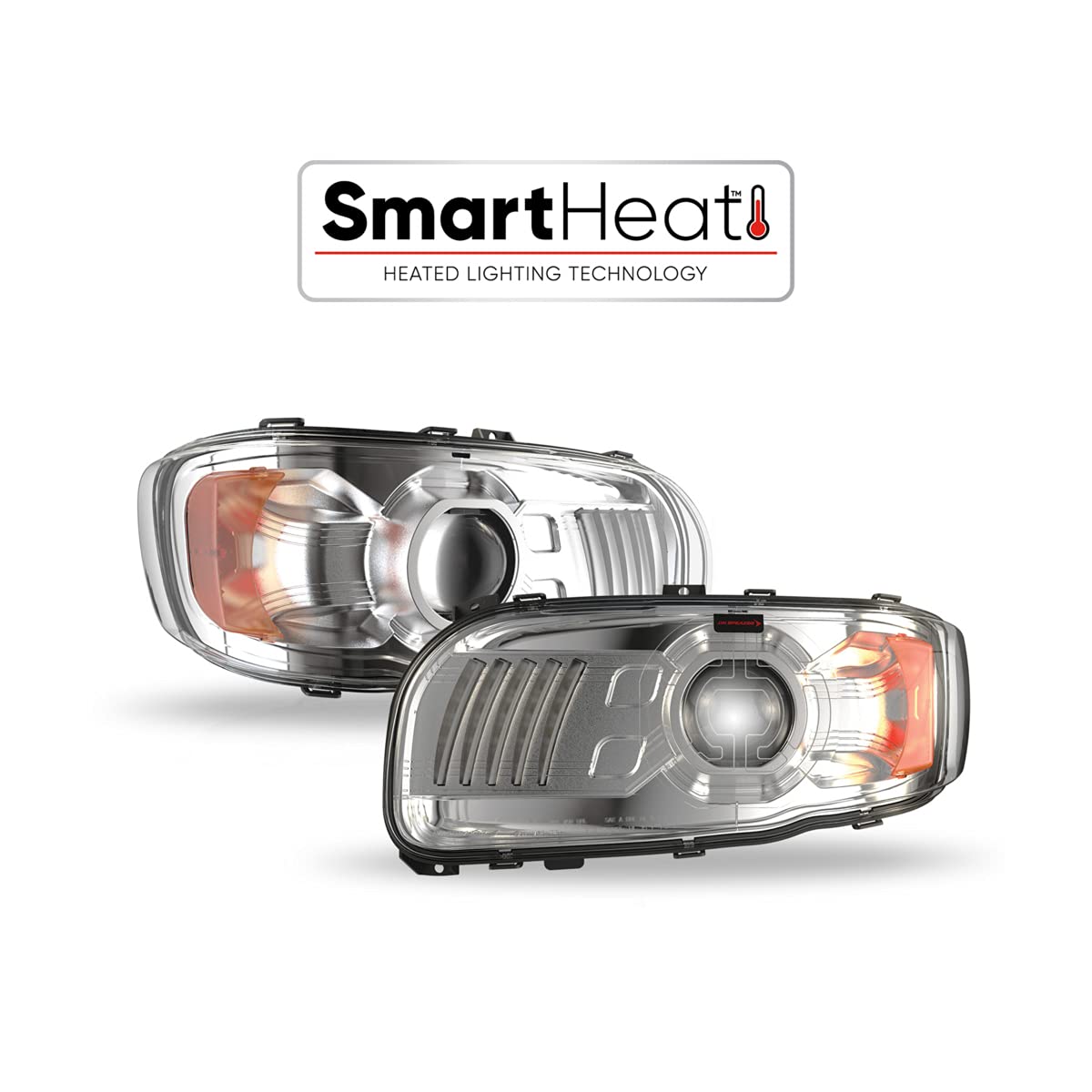 Heated LED Headlight Model 9600 for Peterbilt 388, 389 & 567 (Right (Passenger) Side)