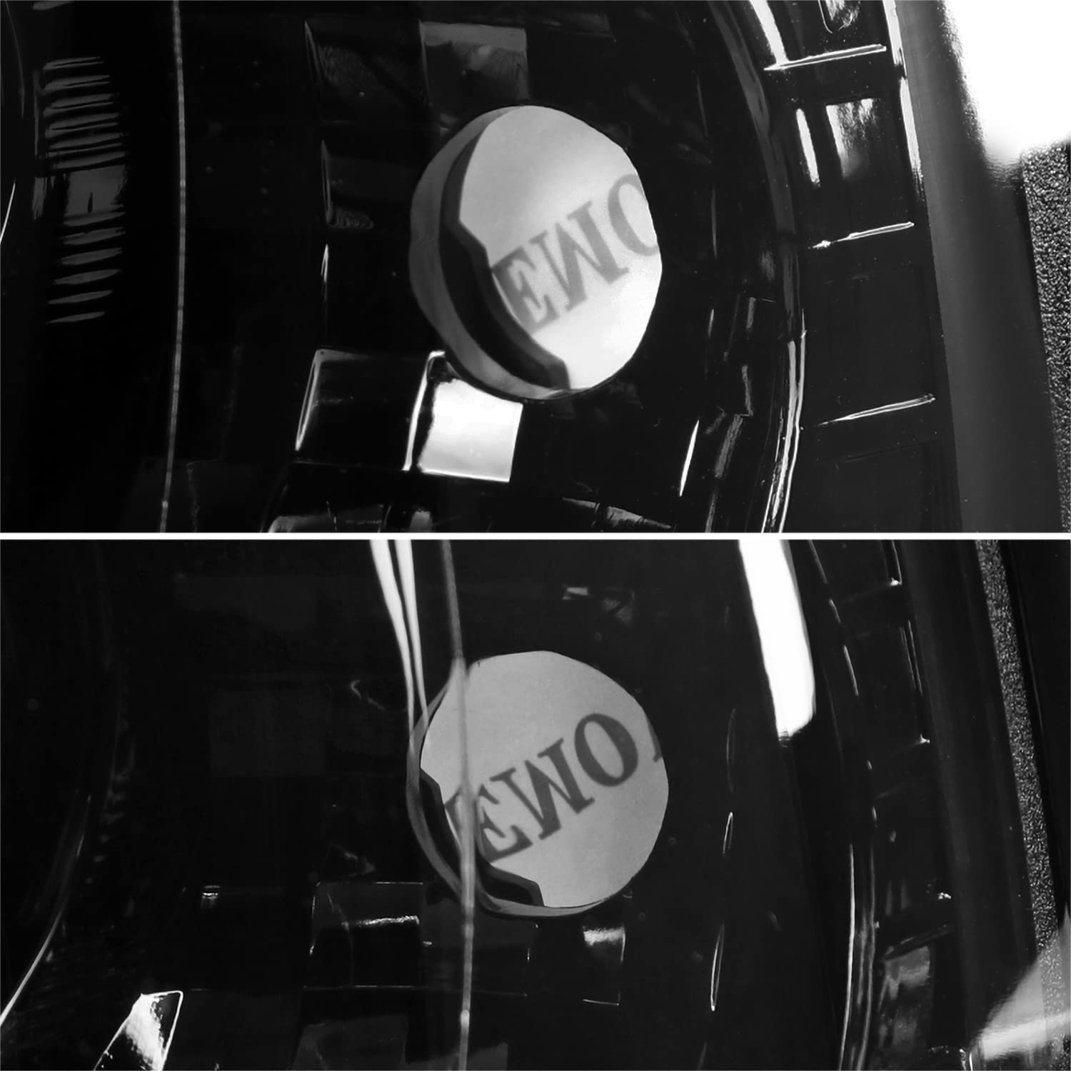 Jet Black LED Halo Projector Headlights SPEC-D TUNING Compatible with 2002-2005 Ford Explorer, Left + Right Pair Headlamps Assembly