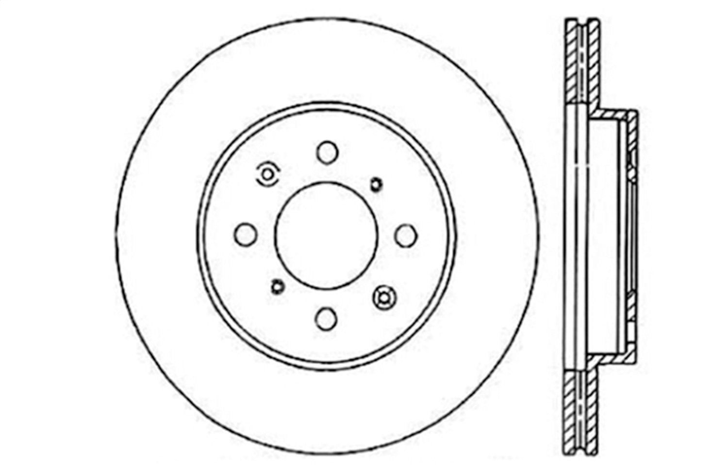 Front Right StopTech 128.40021R Sport Cross Drilled Brake Rotor
