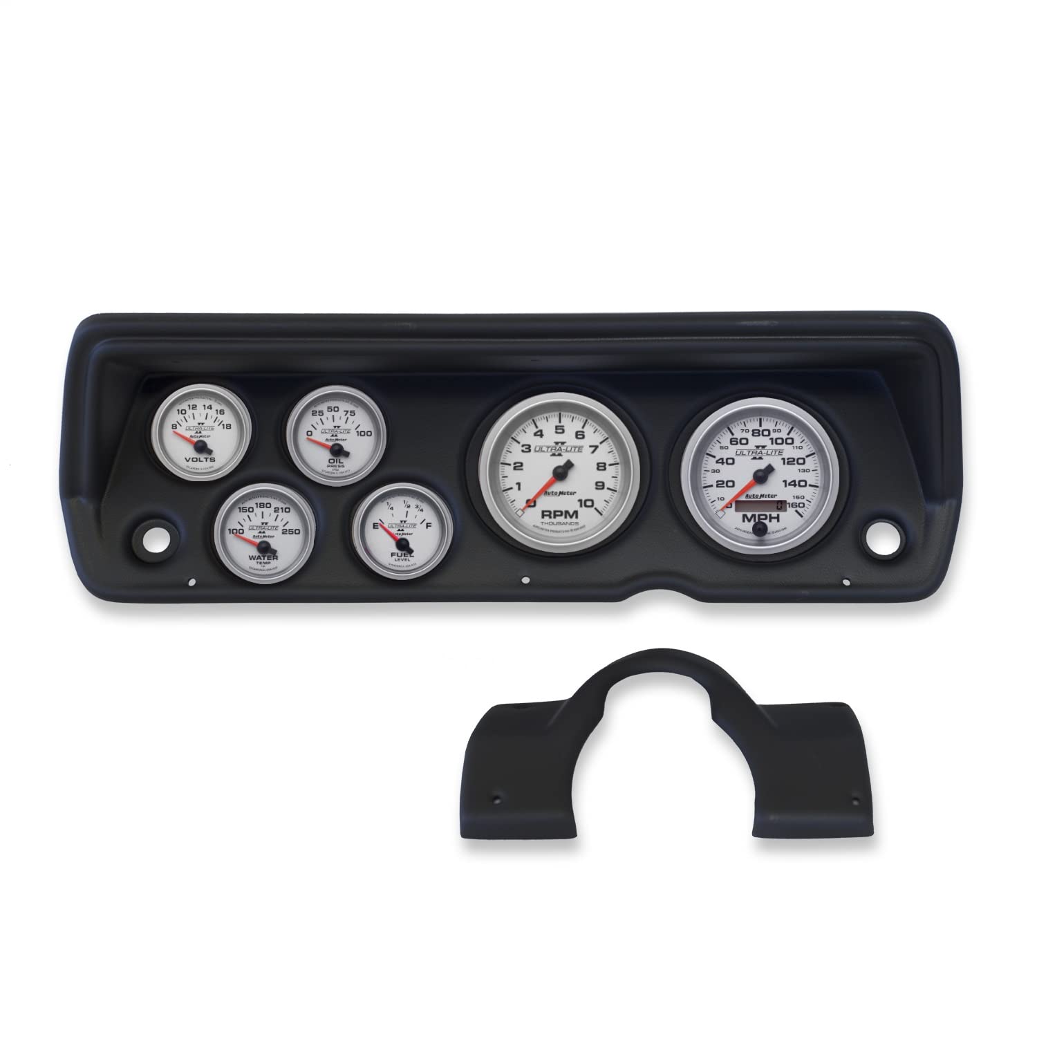AUTO METER Direct Fit Dash Kit 2141-14, Abody/Duster/Demon/Dart 70-76, Tach/Mph/Fuel/Oilp/Wtmp/Volt, Ultra-Lite Ii