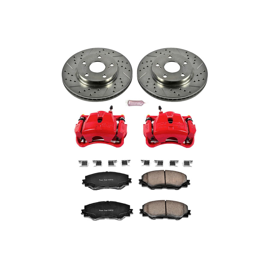 Power Stop Z23 KC258 Evolution Sport Performance Brake Kit with Caliper For Toyota RAV4 2006-2018 [Model Specific]