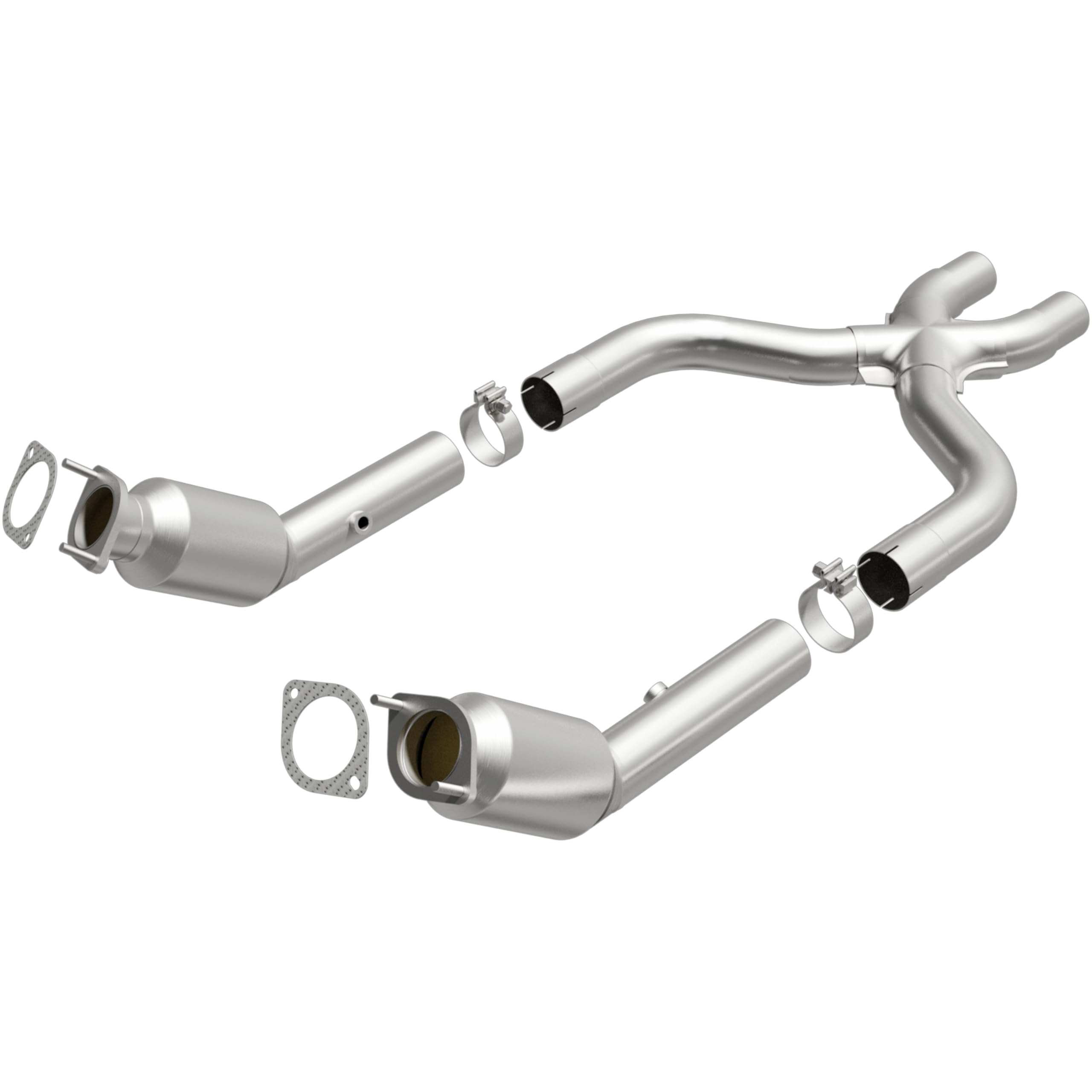 MagnaFlow OEM Grade Direct-Fit Catalytic Converter Federal/EPA Compliant 49976 - Stainless Steel 3in Main Piping, 47.25in Overall Length, Post Converter O2 Sensor - 2011-2014 Mustang Replacement
