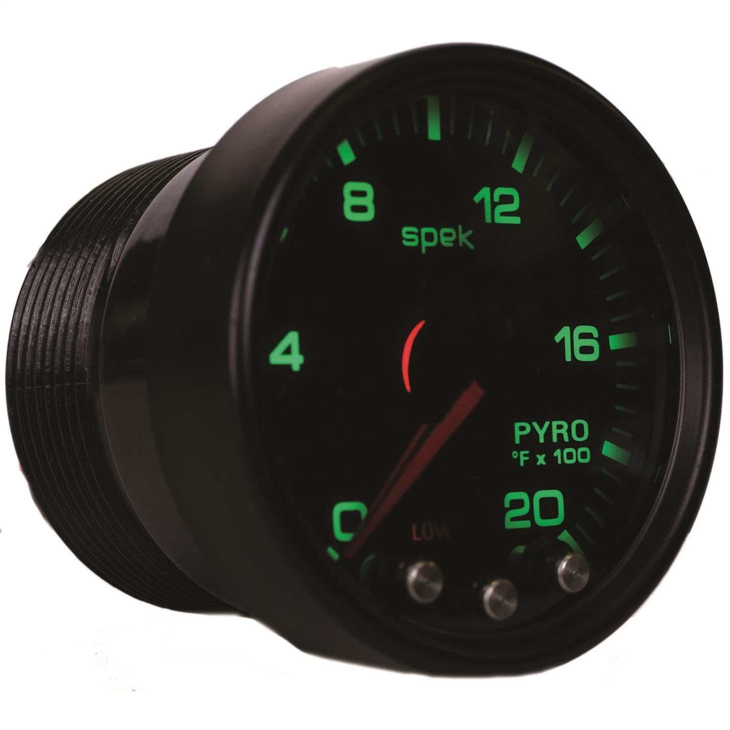 AutoMeter P31052 Pyrometer Gauge (EGT) (Spek-Pro 2 1/16", 2000ºf, Stepper Motorwith Peak & Warn, Blk/Smoke/Blk, Spek-Pro)