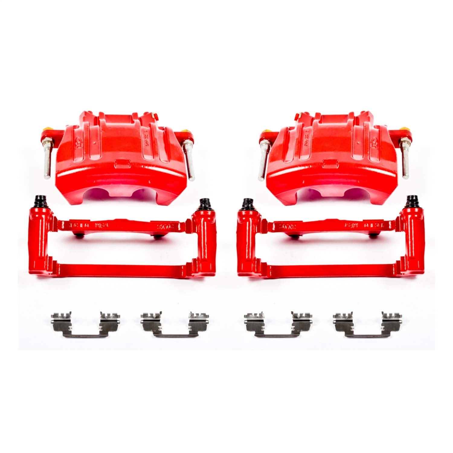Caliper Set Power Stop for Chrysler 200, Chrysler 300, Dodge Challenger, Dodge Charger [Model Specific] Front Pair of High-Temp Red Powder Coated Calipers S5016A