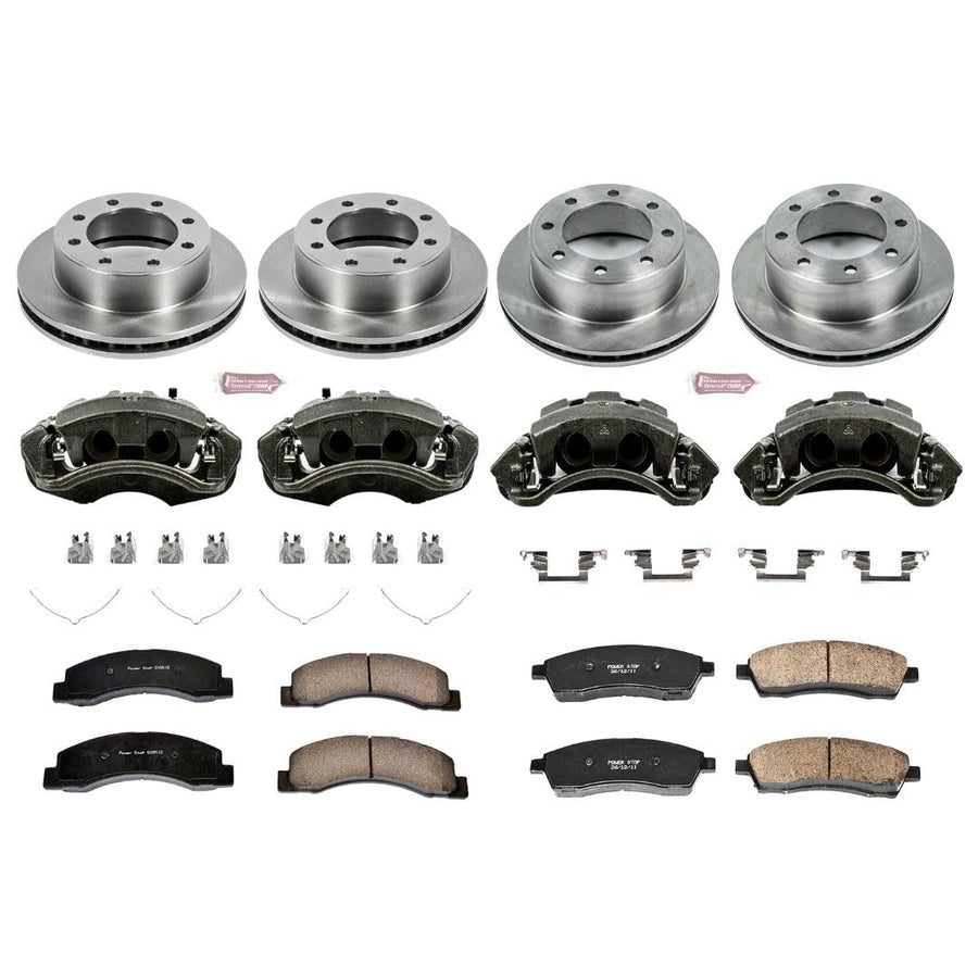Power Stop KCOE1906A Brake Kit Autospecialty OE Replacement with Calipers For 2000-2005 Ford Excursion 4WD | 2000-2004 F-350 Super Duty 4WD SRW