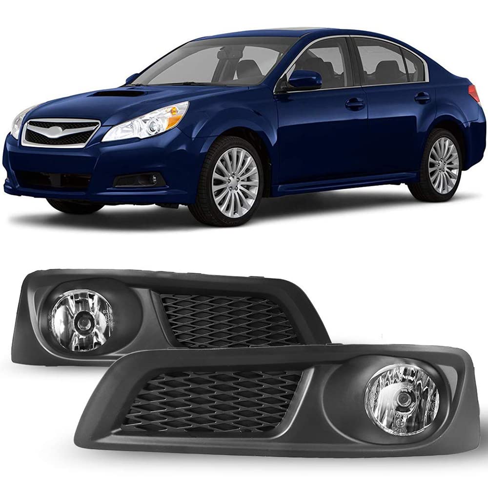 Fog Lights Winjet for 2010-2012 Subaru Legacy BM9 KIT Bulbs+Wirings+Switch- Clear Lamp