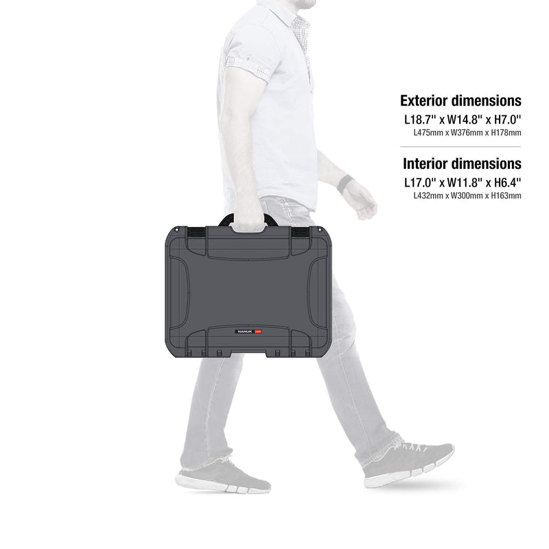 Waterproof Nanuk 925 Hard Case with Custom Foam, Silver (925-EMATT7)