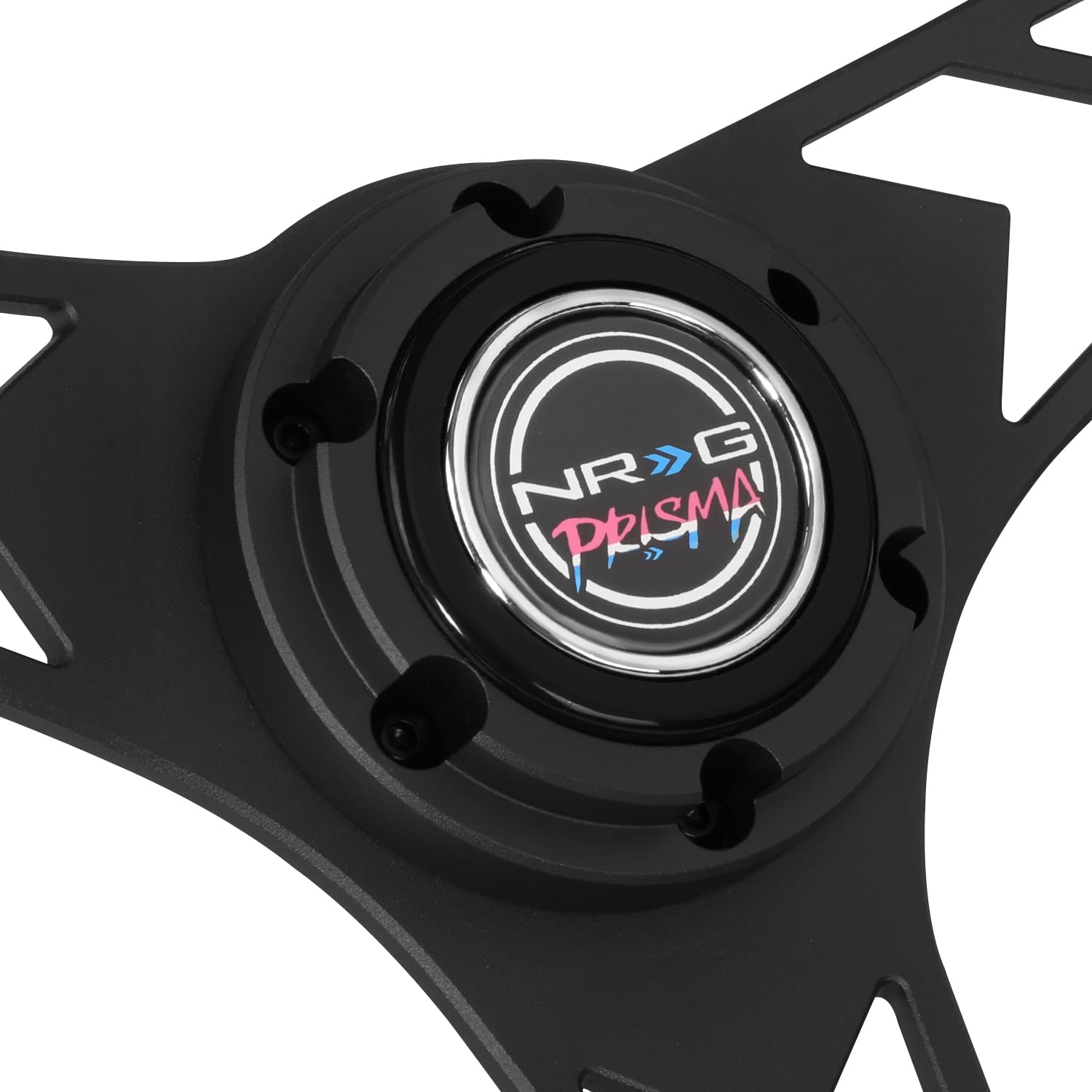 NRG Innovations All Aluminum NRG-RST-070-BK Steering Wheel 330mm - Arow Cutout- Ergonomic Grip- Anadized Black