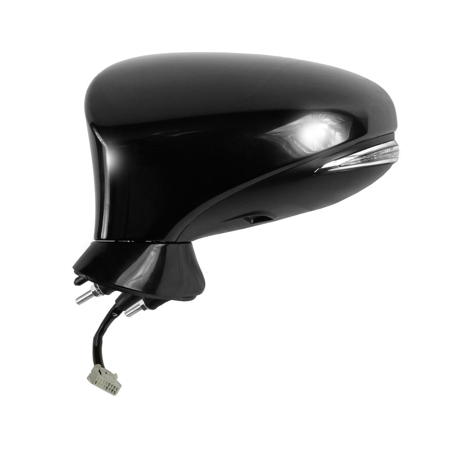 Fit System Driver Side Mirror for Lexus IS200t/ IS300 Sedan, IS250 Sedan, IS350 Sedan, Black w/PTM Cover, w/Turn Signal, Puddle lamp, Foldaway, w/o auto dimming, Heated Power